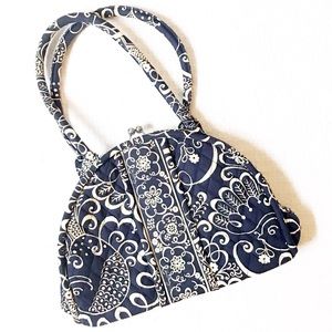 Vera Bradley Twirly Birds Navy Kisslock Purse